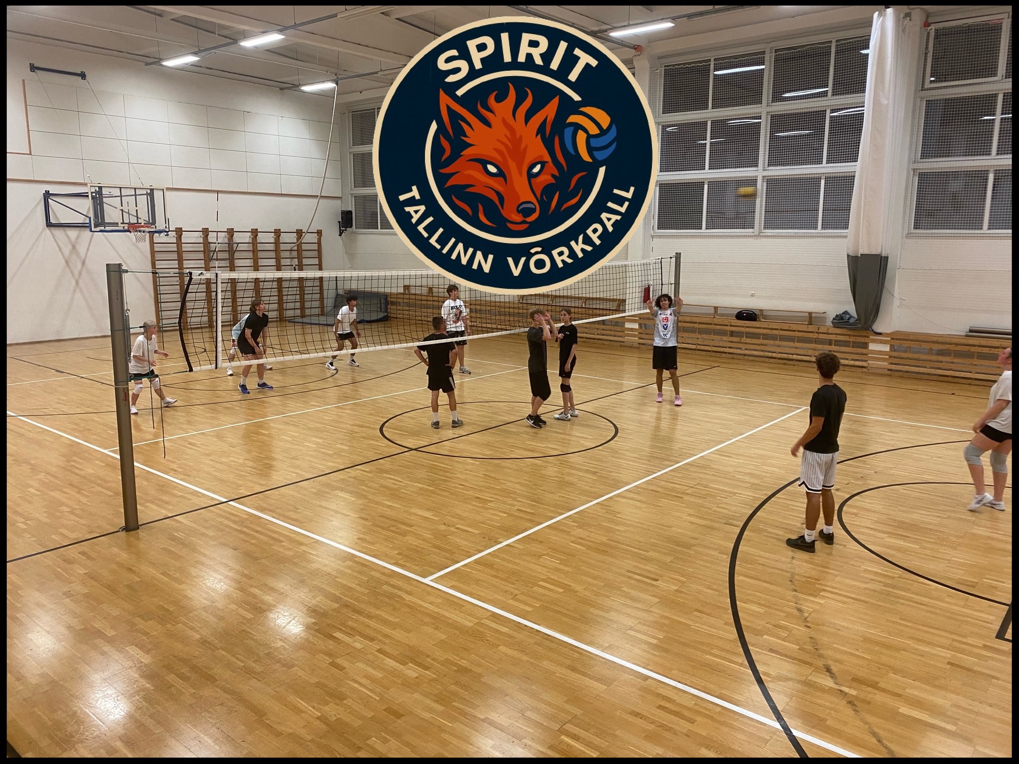 A Photo of volleyball training